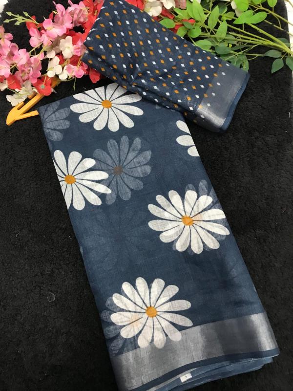 GC soft lenin saree wholesaler in surat